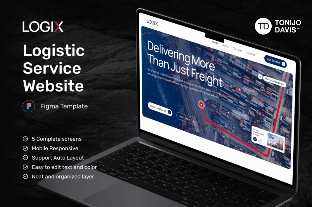 Logix – Logistic Website UI Figma Template